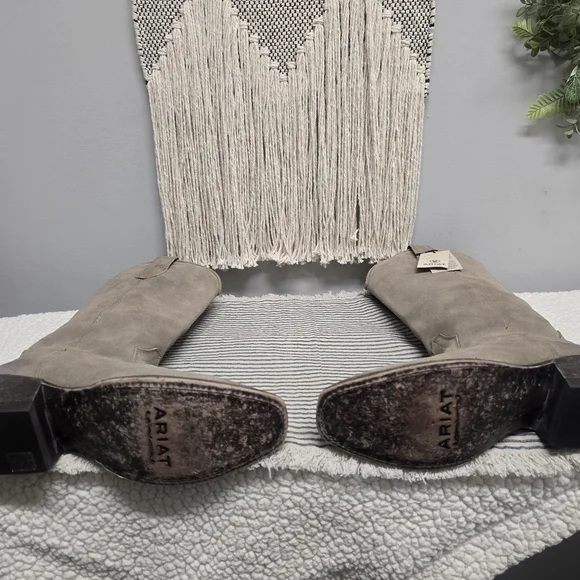 Ariat Taupe Suede Western Boots - Picture 6 of 7